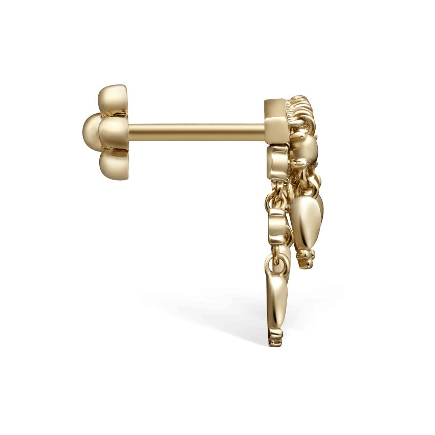 Tassel Bar Threaded Stud Earring
