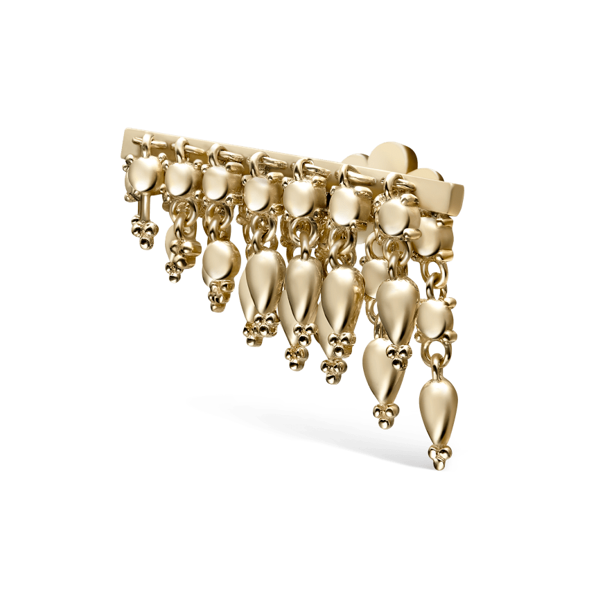 Tassel Bar Threaded Stud Earring