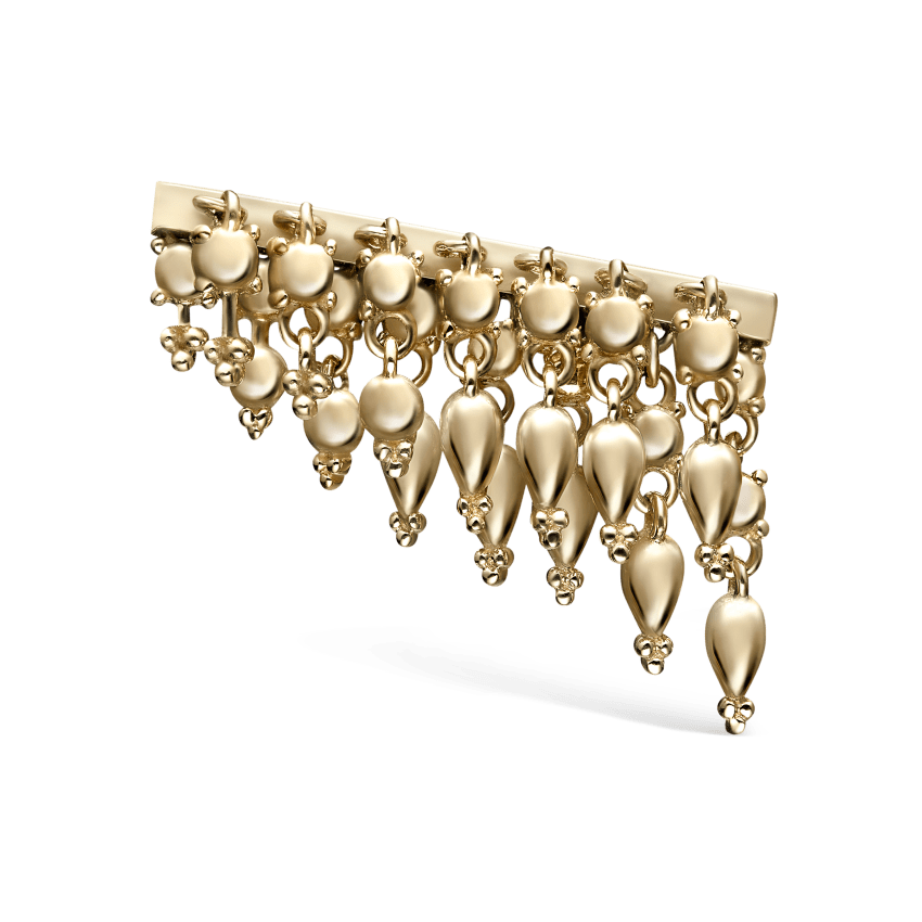 Tassel Bar Threaded Stud Earring