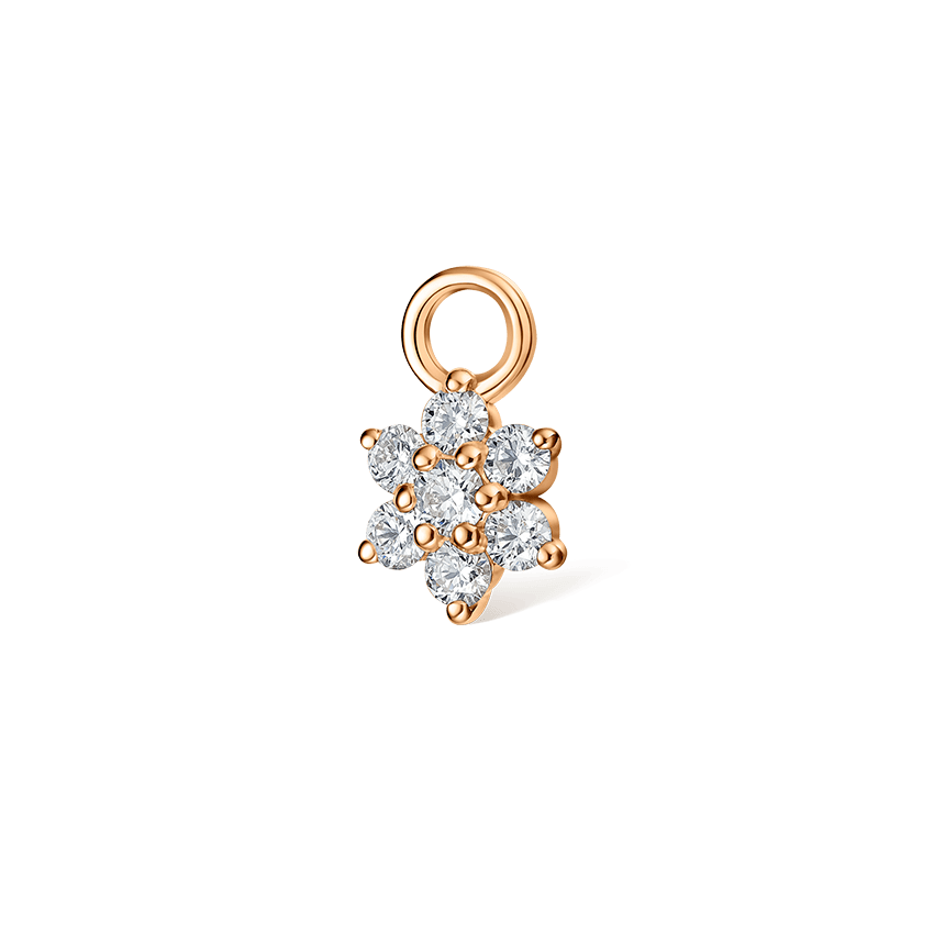 Diamond Flower Charm