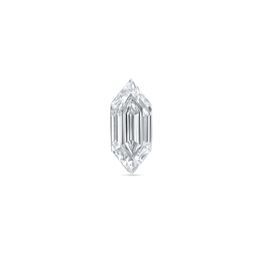 Invisible Set Chevronelle Cut Diamond Threaded Stud Earring With Titanium Backing