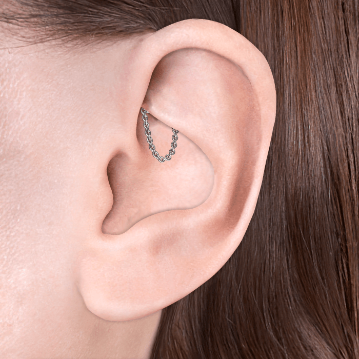 Single Chain Threaded Stud Drape With Titanium Backing