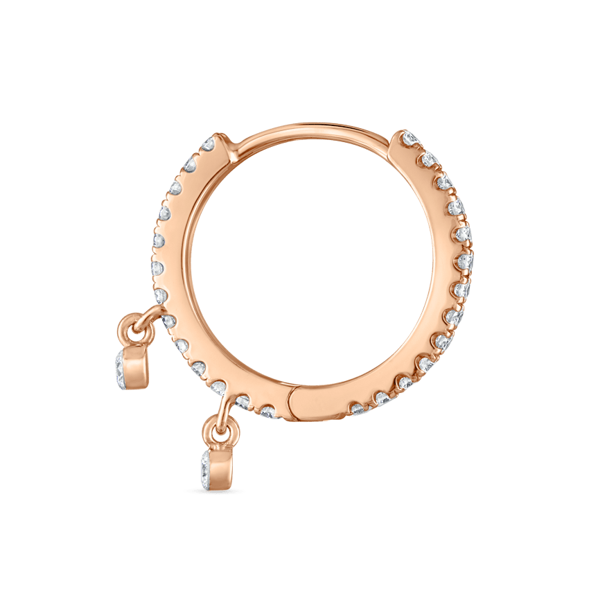 Diamond Eternity Double Dangle Hoop Earring