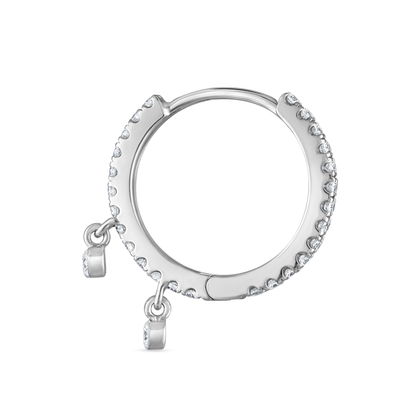 Diamond Eternity Double Dangle Hoop Earring