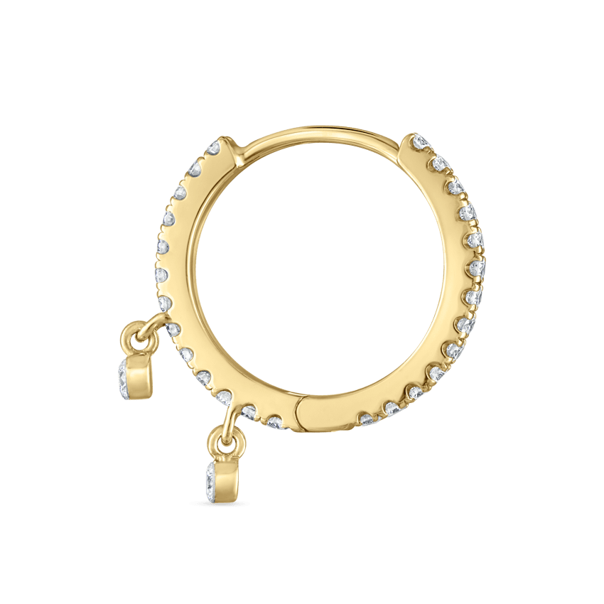 Diamond Eternity Double Dangle Hoop Earring