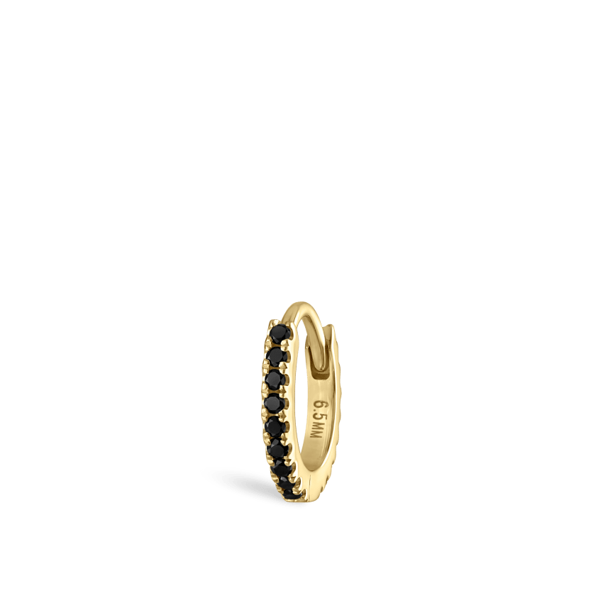 Black Diamond Eternity Hoop Earring