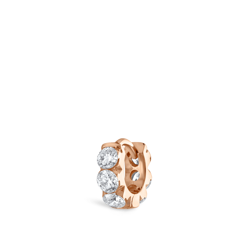 Invisible Set Large Diamond Eternity Hoop Earring
