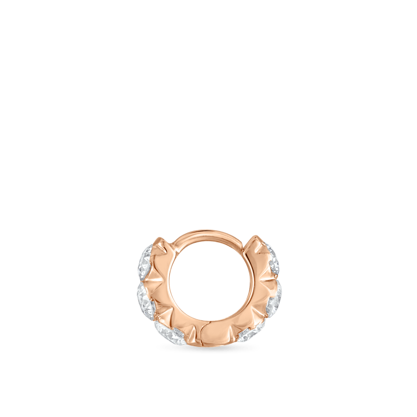 Invisible Set Large Diamond Eternity Hoop Earring
