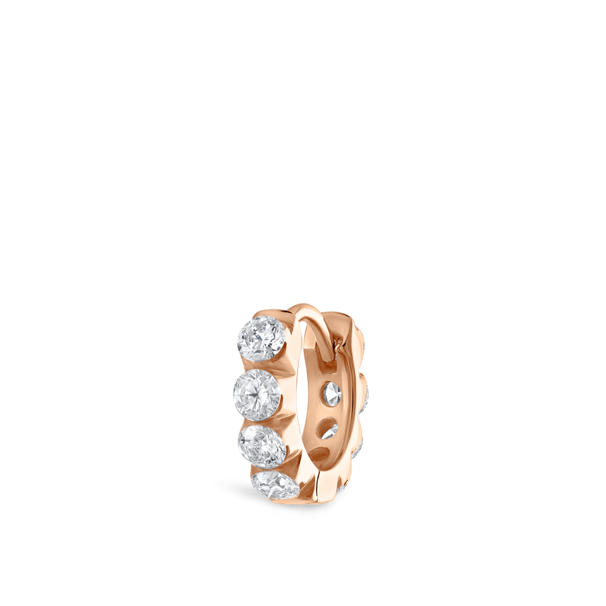 Invisible Set Large Diamond Eternity Hoop Earring