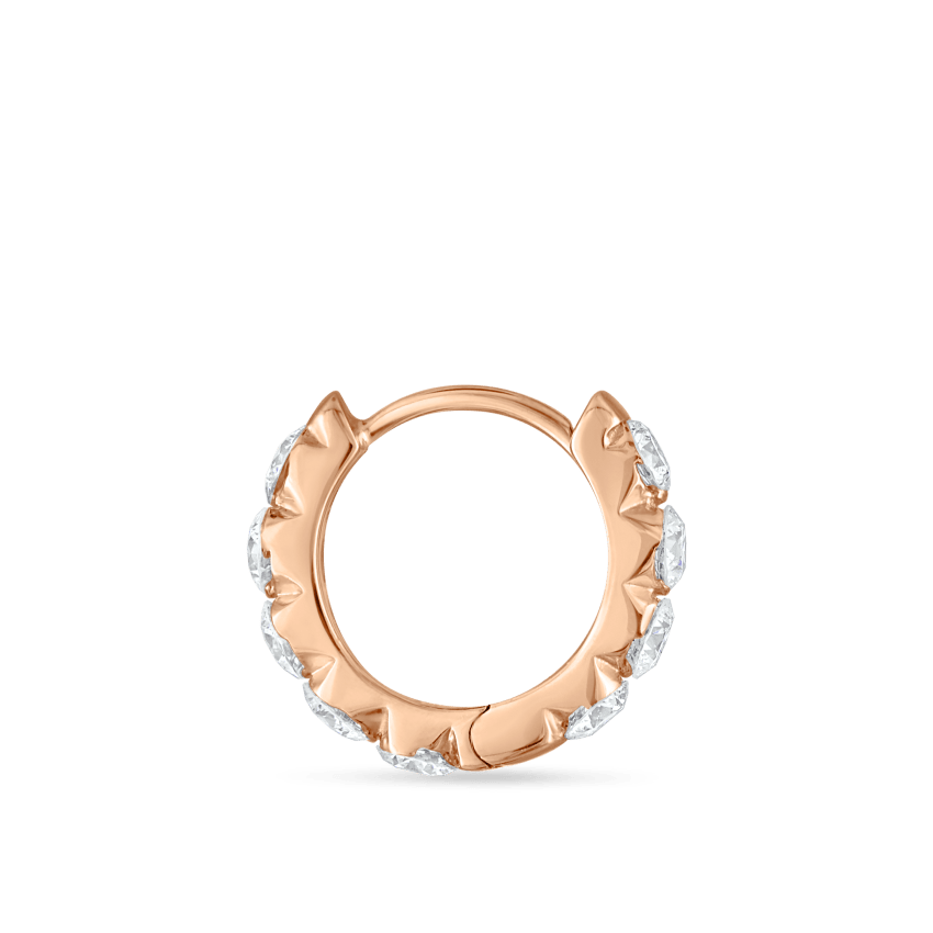 Invisible Set Large Diamond Eternity Hoop Earring