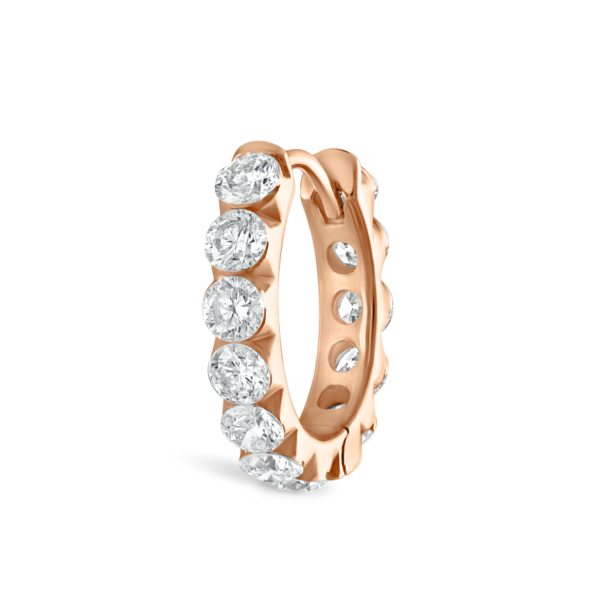Invisible Set Large Diamond Eternity Hoop Earring