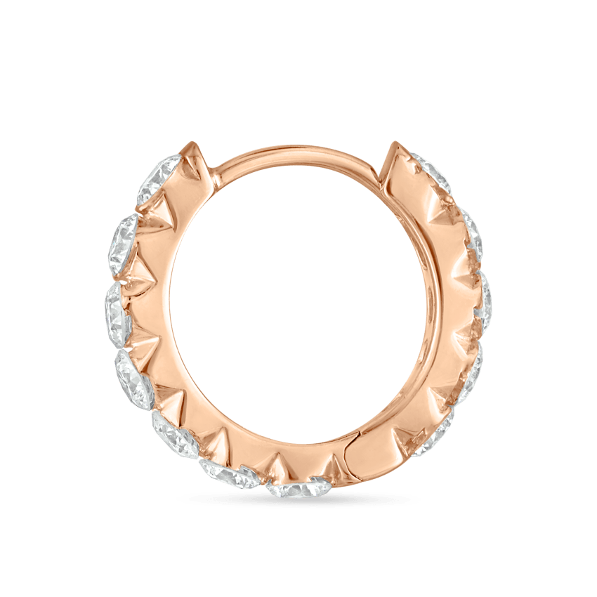 Invisible Set Large Diamond Eternity Hoop Earring