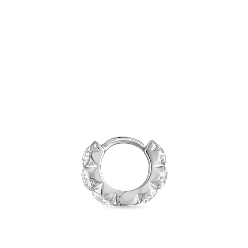 Invisible Set Large Diamond Eternity Hoop Earring