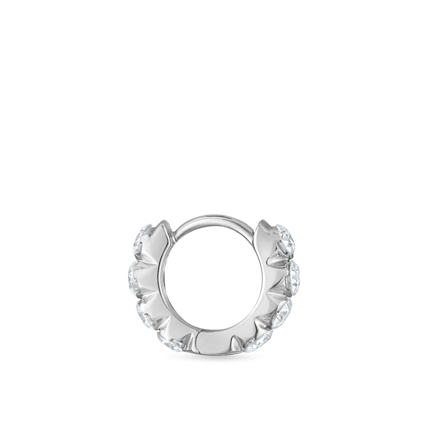 Invisible Set Large Diamond Eternity Hoop Earring