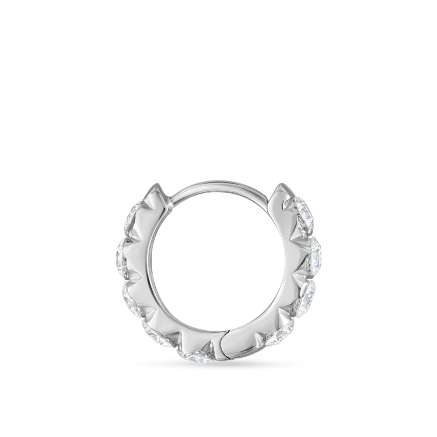 Invisible Set Large Diamond Eternity Hoop Earring