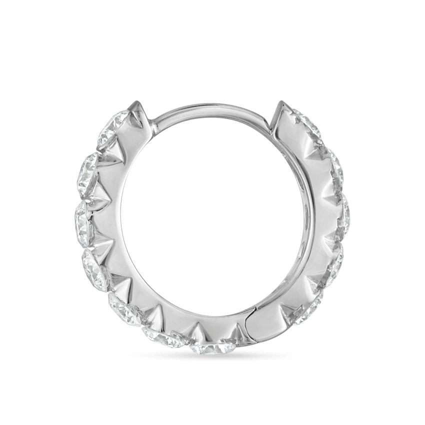 Invisible Set Large Diamond Eternity Hoop Earring