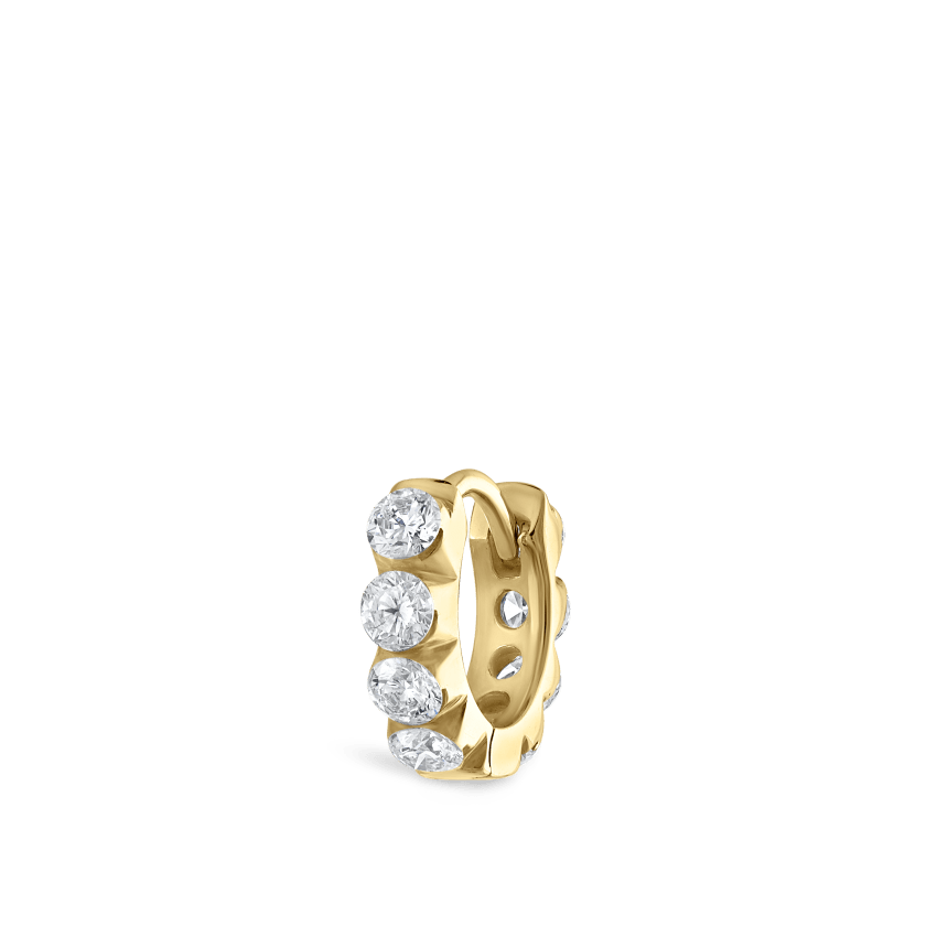 Invisible Set Large Diamond Eternity Hoop Earring