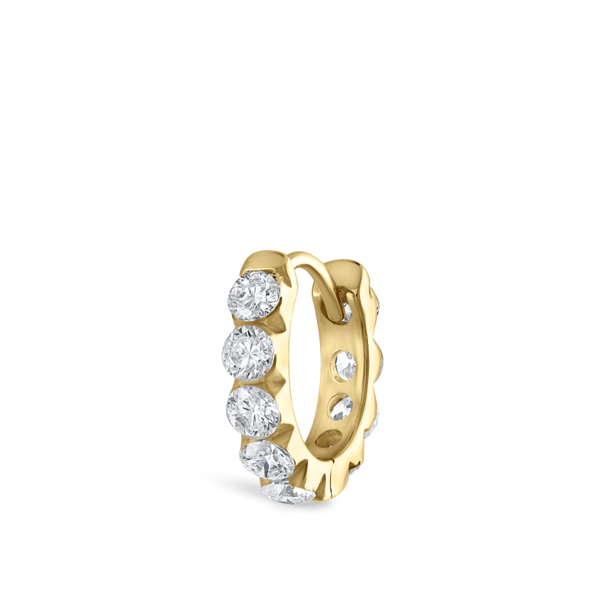 Invisible Set Large Diamond Eternity Hoop Earring