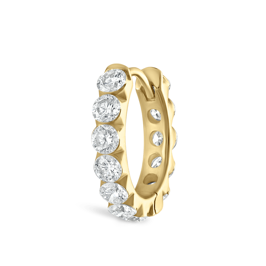 Invisible Set Large Diamond Eternity Hoop Earring