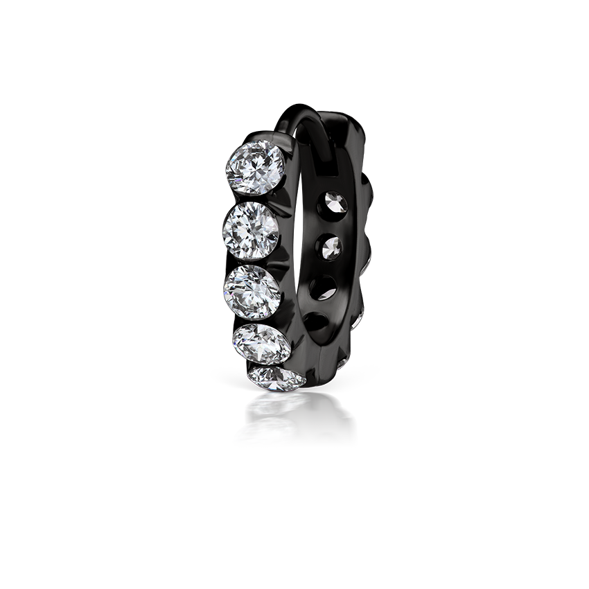 Invisible Set Large Diamond Eternity Hoop Earring