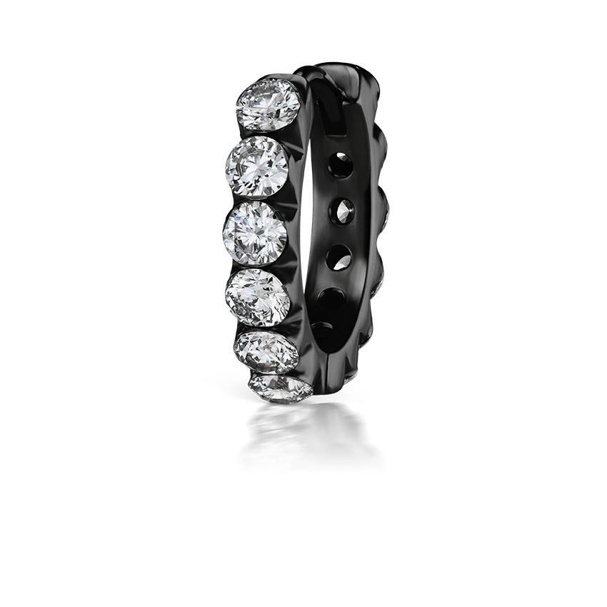 Invisible Set Large Diamond Eternity Hoop Earring