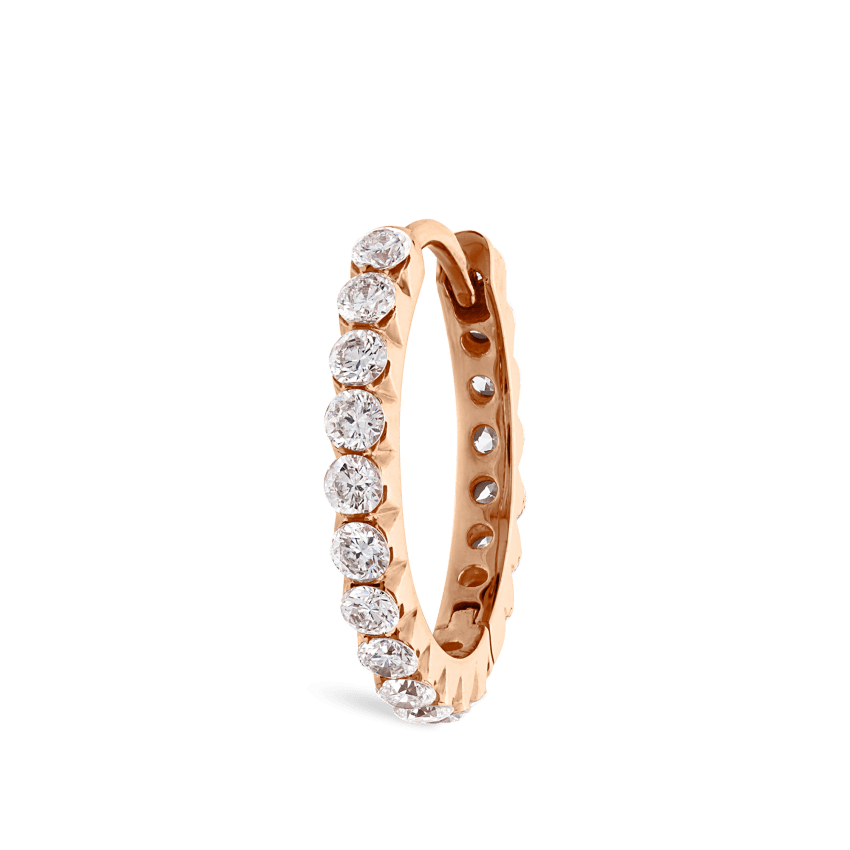Invisible Set Diamond Eternity Hoop Earring