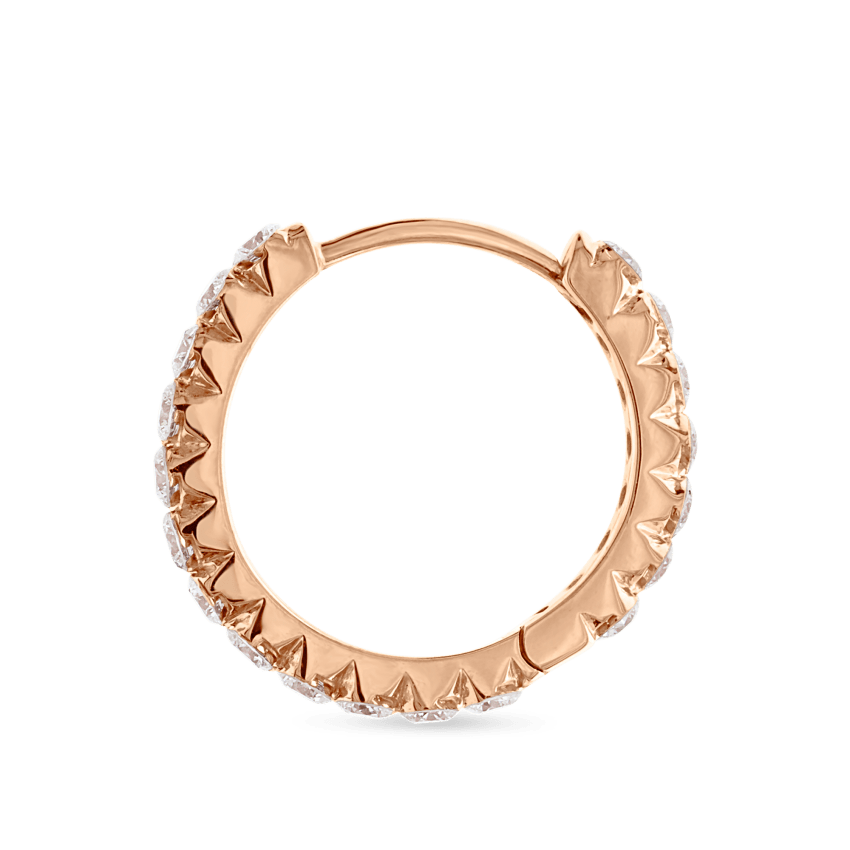 Invisible Set Diamond Eternity Hoop Earring