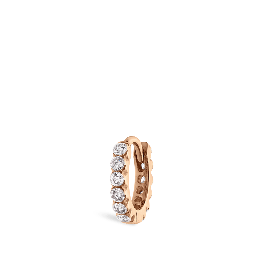 Invisible Set Diamond Eternity Hoop Earring