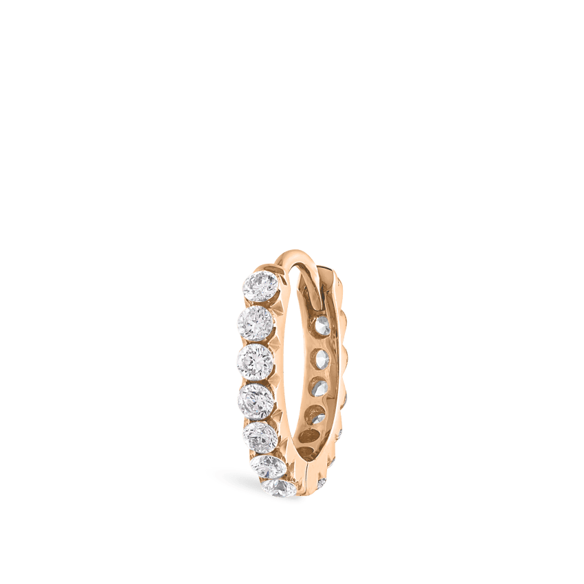 Invisible Set Diamond Eternity Hoop Earring