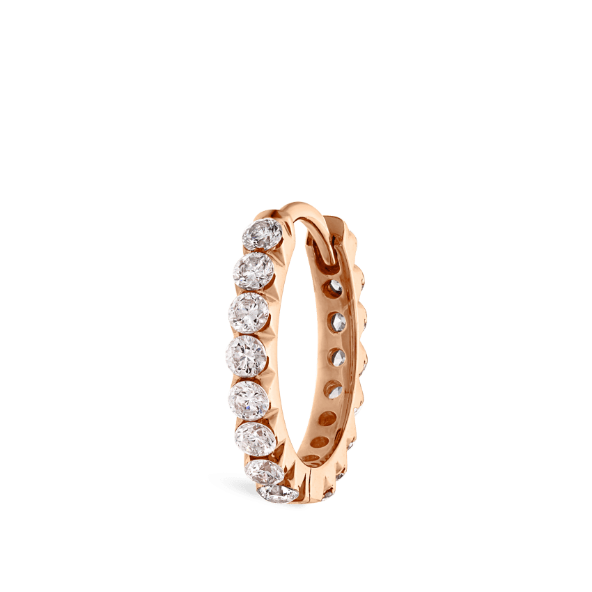 Invisible Set Diamond Eternity Hoop Earring