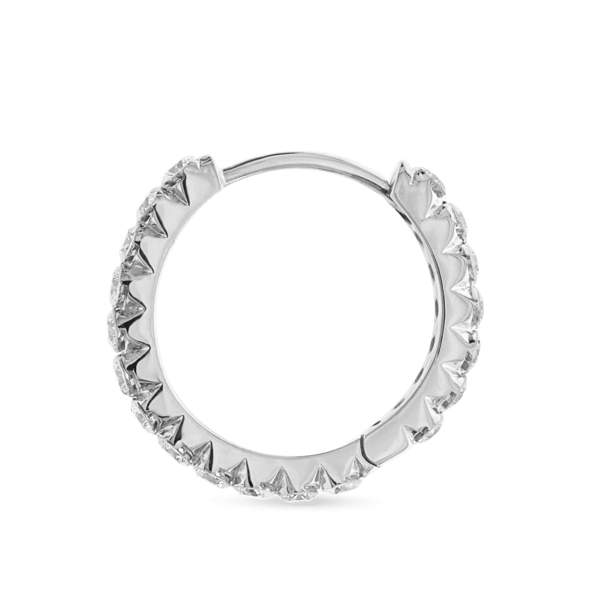 Invisible Set Diamond Eternity Hoop Earring