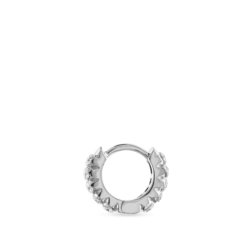Invisible Set Diamond Eternity Hoop Earring