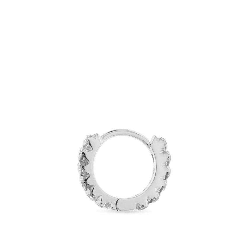 Invisible Set Diamond Eternity Hoop Earring