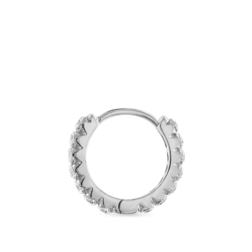 Invisible Set Diamond Eternity Hoop Earring