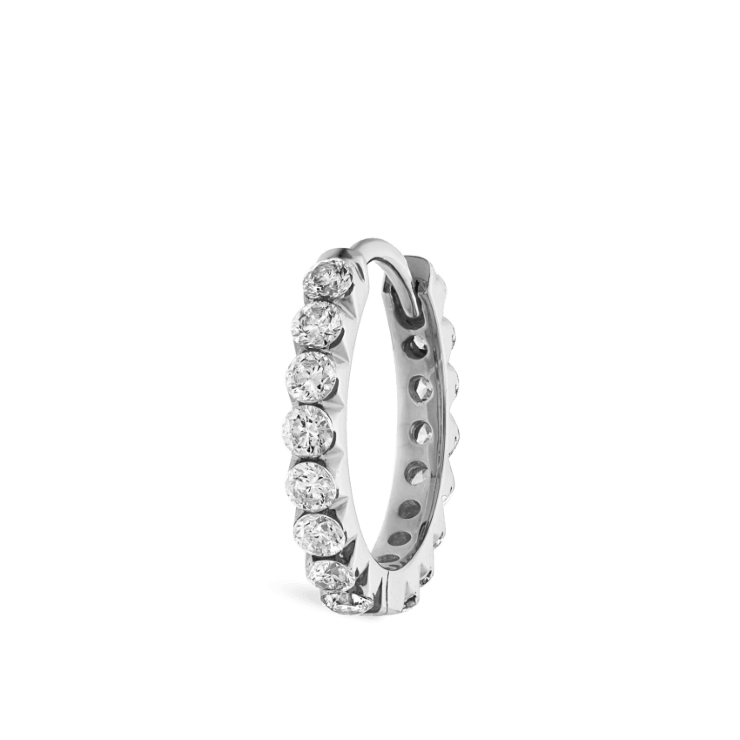 Invisible Set Diamond Eternity Hoop Earring