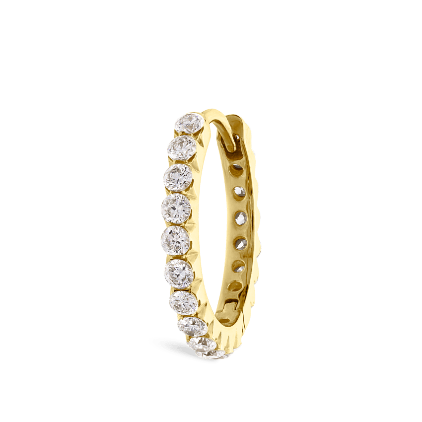 Invisible Set Diamond Eternity Hoop Earring