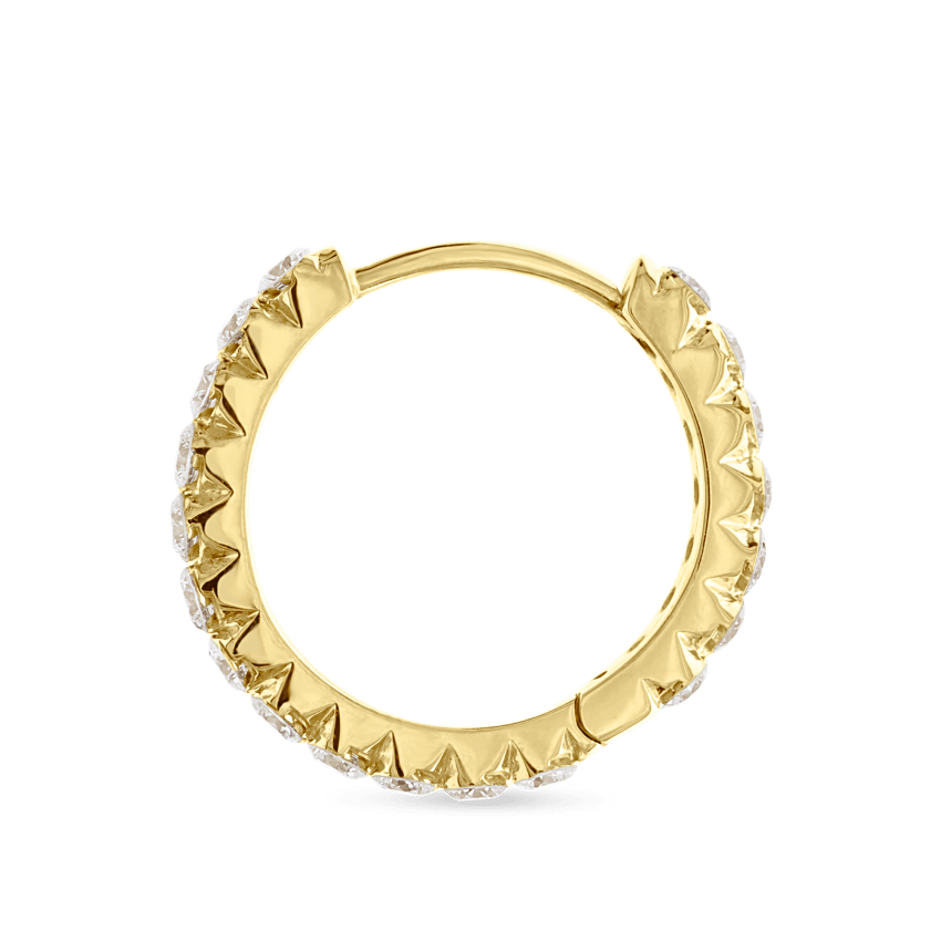 Invisible Set Diamond Eternity Hoop Earring