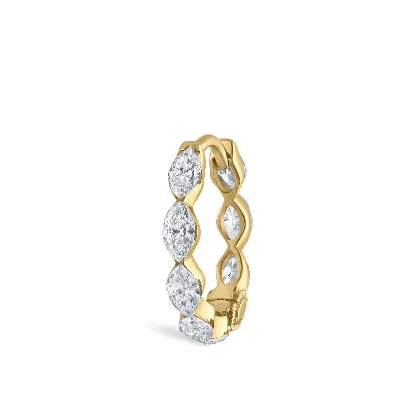 Invisible Set Diamond Marquise Eternity Hoop Earring