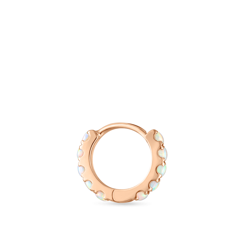 Opal Eternity Hoop Earring