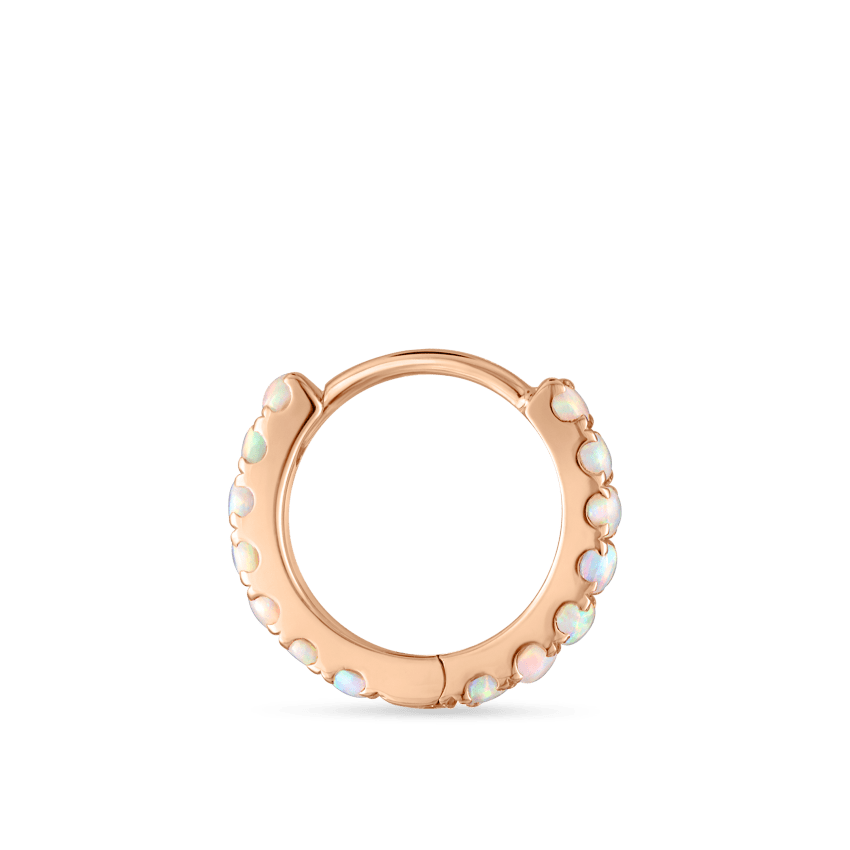Opal Eternity Hoop Earring