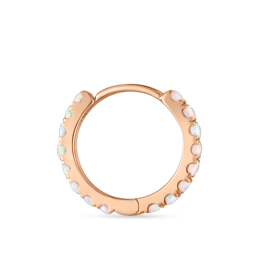 Opal Eternity Hoop Earring