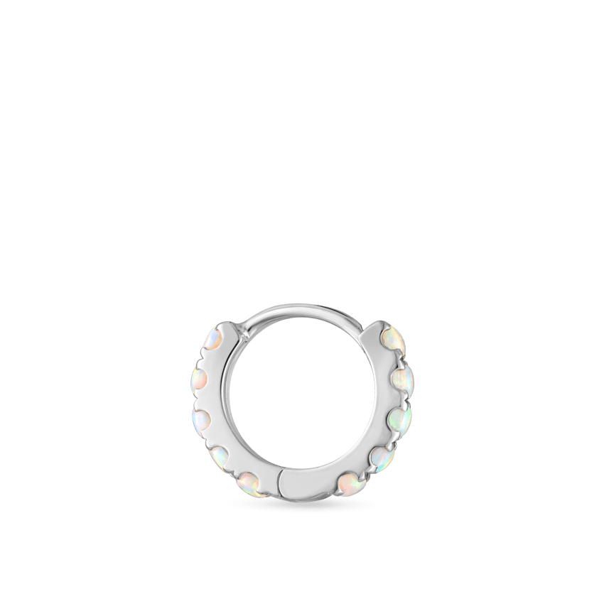 Opal Eternity Hoop Earring
