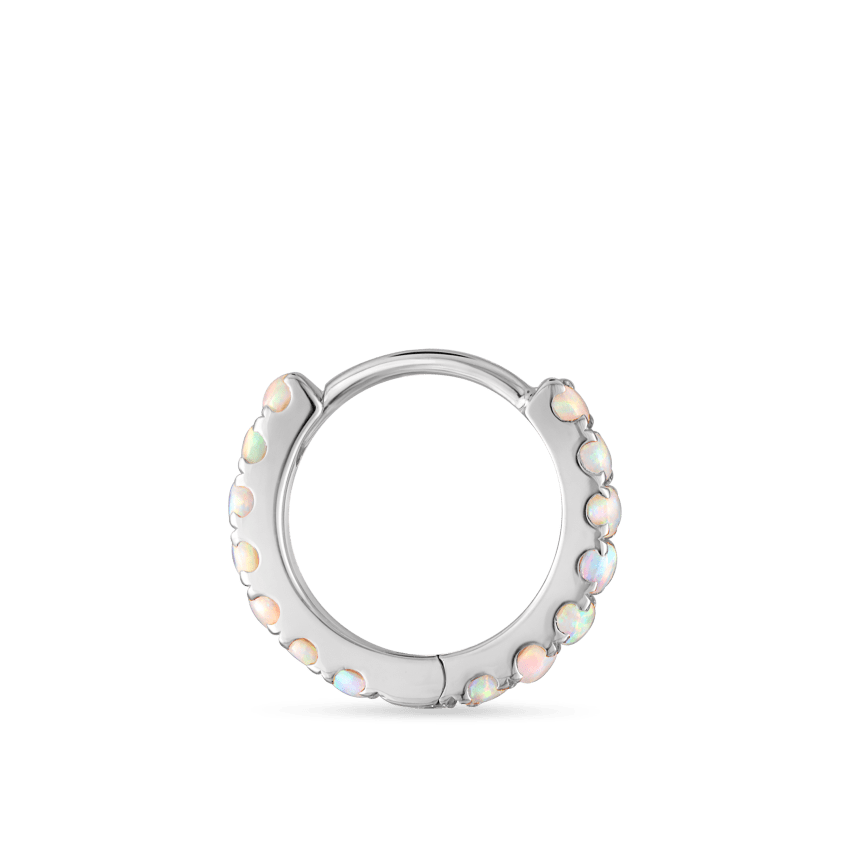 Opal Eternity Hoop Earring