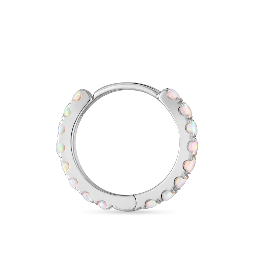 Opal Eternity Hoop Earring