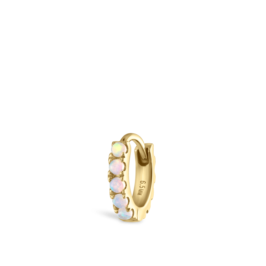 Opal Eternity Hoop Earring