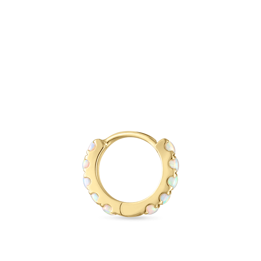 Opal Eternity Hoop Earring