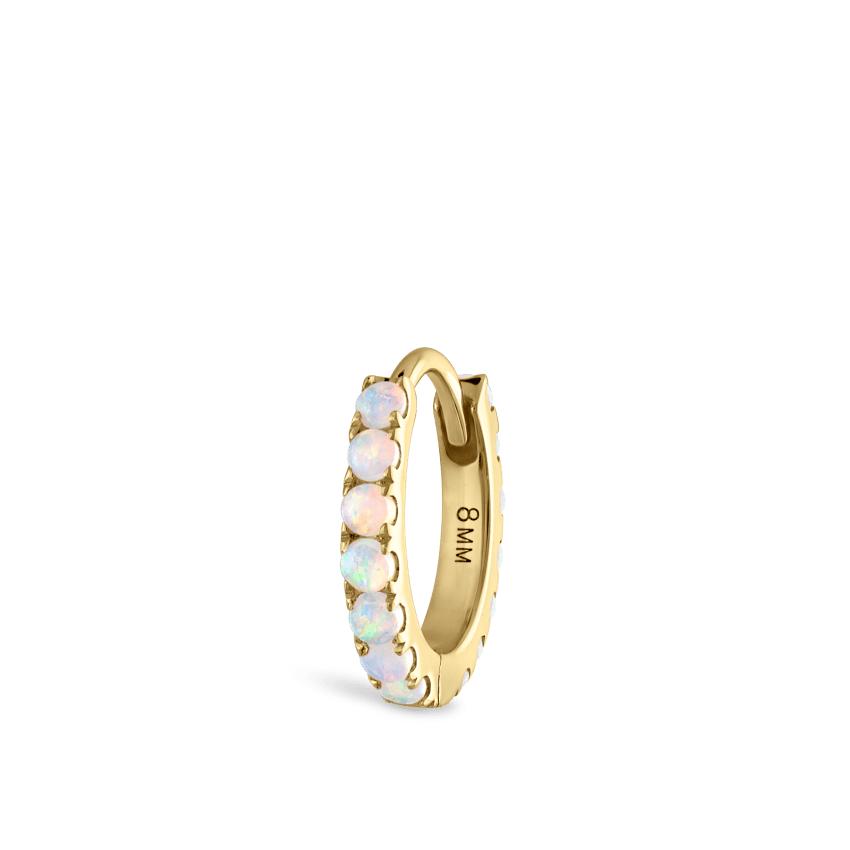 Opal Eternity Hoop Earring