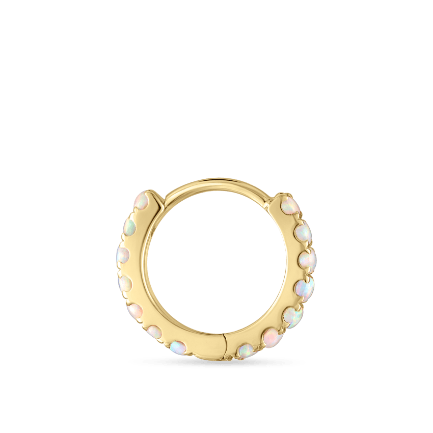 Opal Eternity Hoop Earring