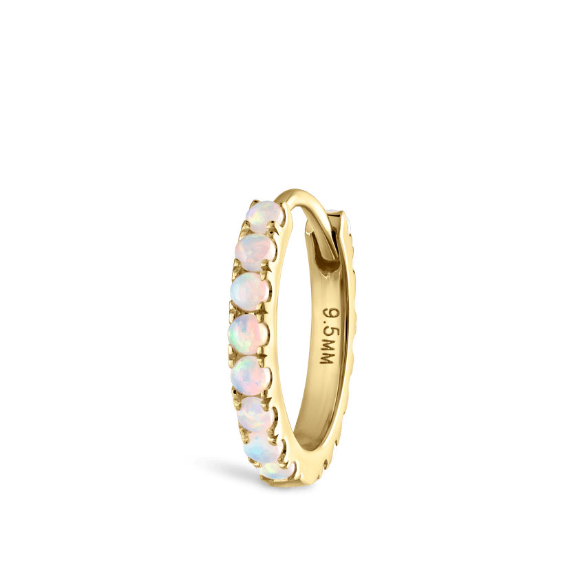 Opal Eternity Hoop Earring