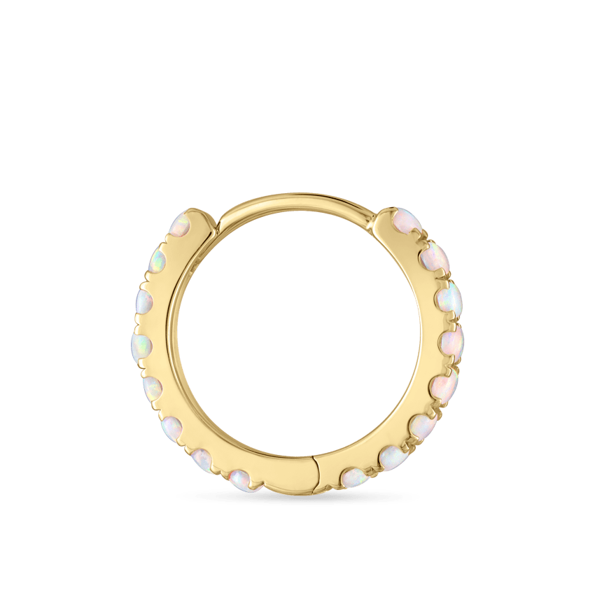 Opal Eternity Hoop Earring